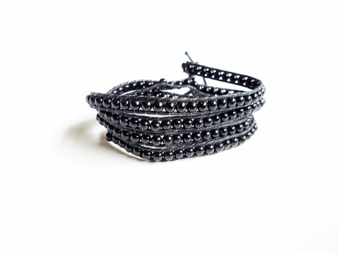 Basic Black Wrap Bracelet / Anklet