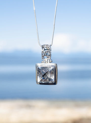 Frosted Filagree Pendant